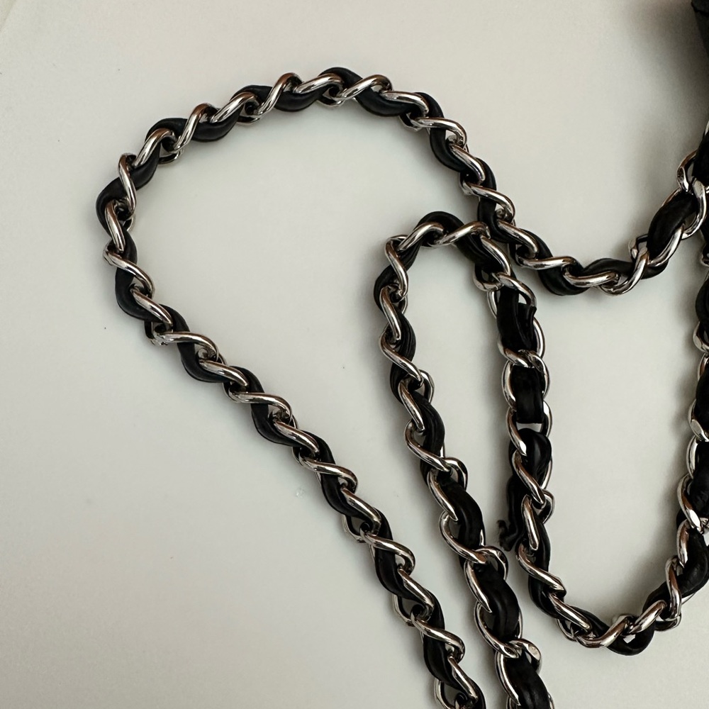 💎✨BEAUTIFUL✨💎 Chanel Quilted CC Caviar Leather Black Chain Shoulder … - Picture 16 of 17